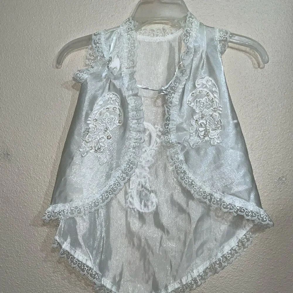 antique vintage christening baby cape lace trim